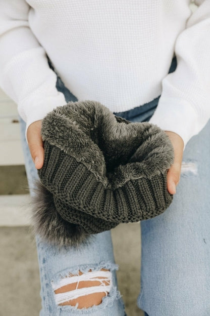 Winterse Damesmuts met pompom - Stijlvol en Warm